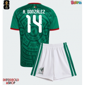 Mexico Armando Gonzalez #14 Hjemmebanesæt Børn VM 2026 Kort ærmer (+ korte bukser)